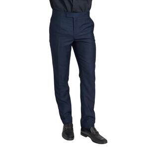 Savile Row Mayfair-S Navy Dress Pants Men’s 38x32 Slim Fit Formal Trousers